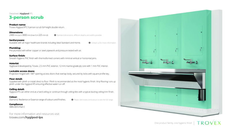 Hygipod 3-person full height – Product Datasheet