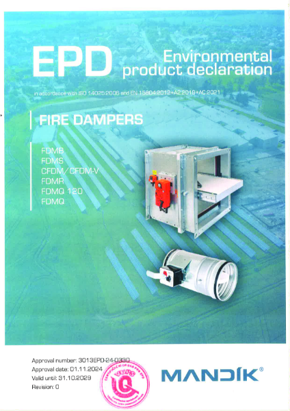 Environmental Product Declaration - Fire Dampers