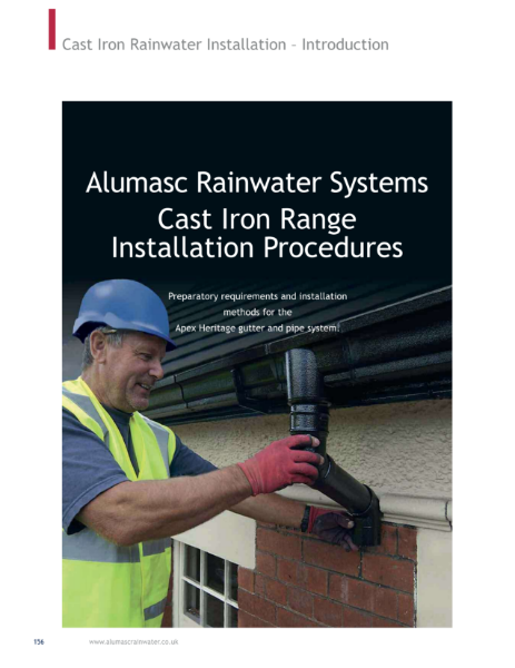 Alumasc Rainwater - Cast Iron Installation Guide
