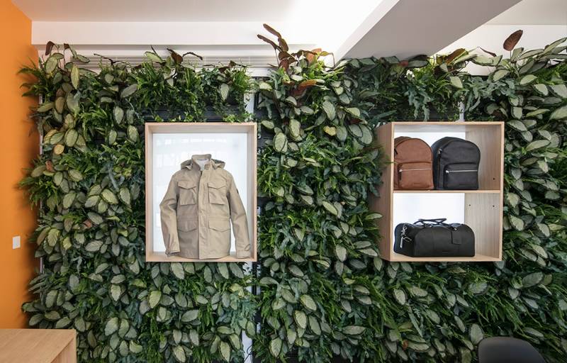 International clothing brand features LivePanel living wall