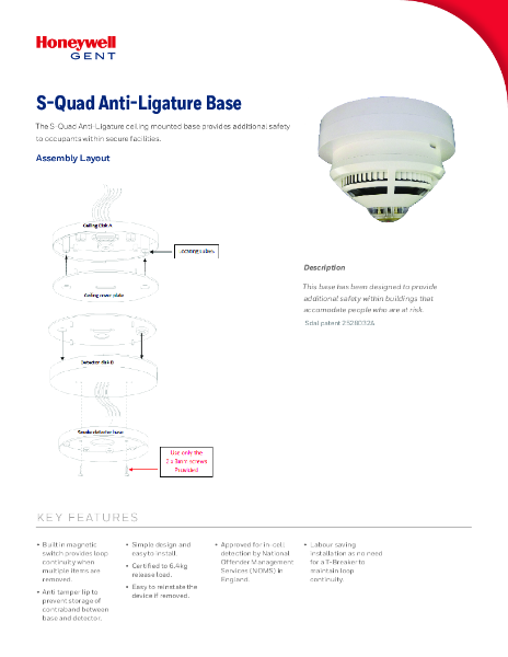 Honeywell Gent S-Quad Ante Ligature Base