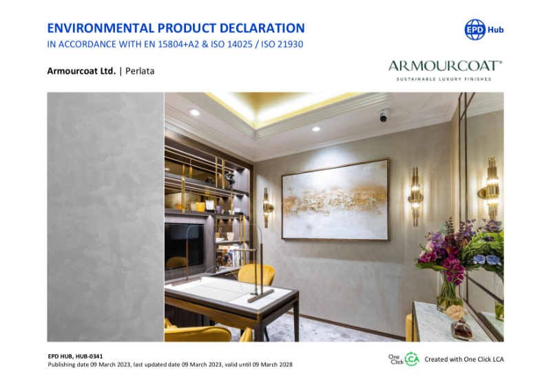 Armourcoat Decorative Paint Perlata - Environmental Product Declaration