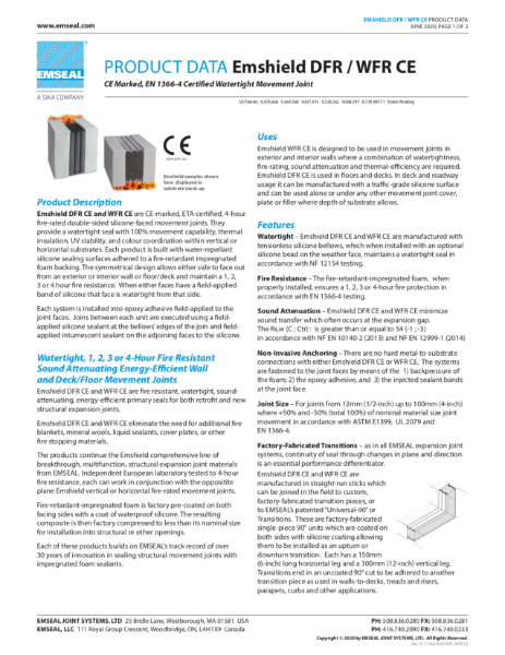 Emshield DFR-WFR CE Product Data Sheet