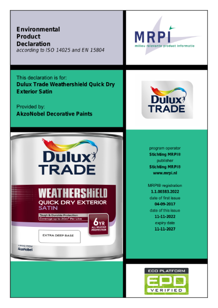 Weathershield Quick Dry Exterior Satin EPD