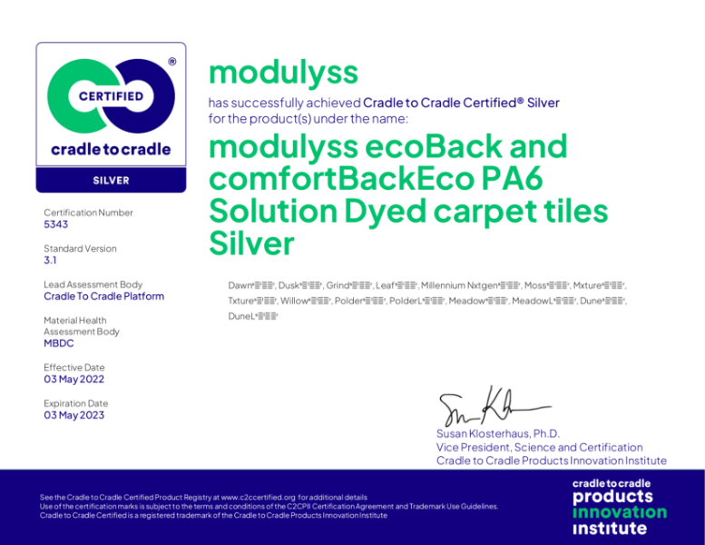 Cradle to Cradle Certified Silver