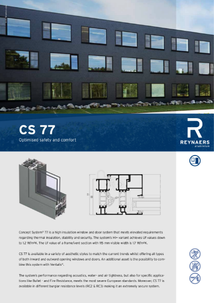 Aluminium Window & Door System - CS 77