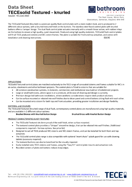 TECEsolid Textured-Knurled Data Sheet