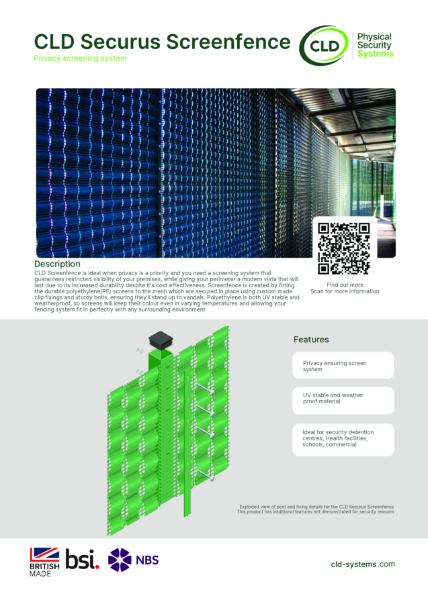 CLD Securus ScreenFence Datasheet