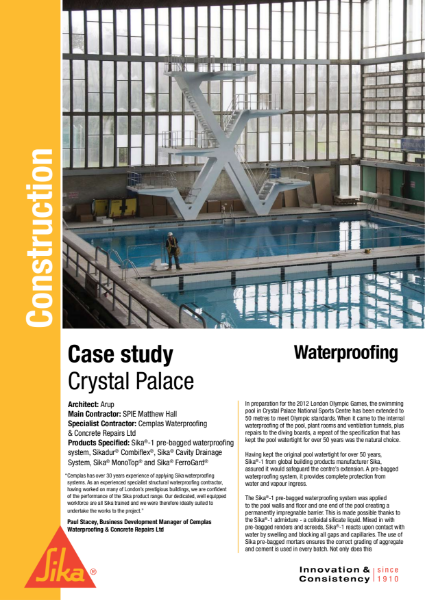 Waterproofing Crystal Palace Case Study