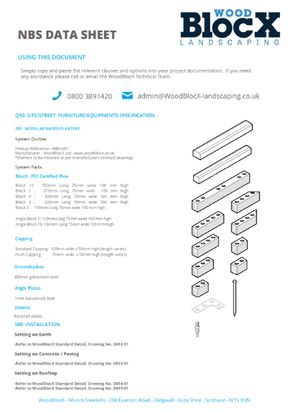 WoodBlocX Specification Documents