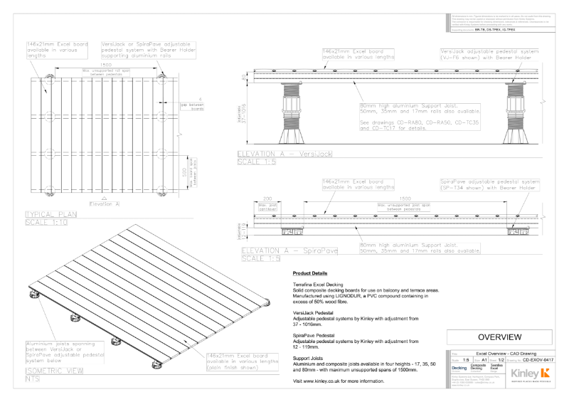 Terrafina Decking CAD drawing