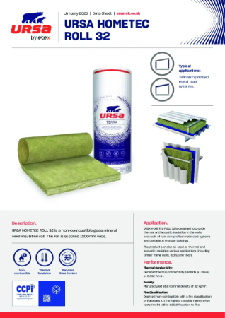 URSA HOMETEC ROLL 32 - Datasheet