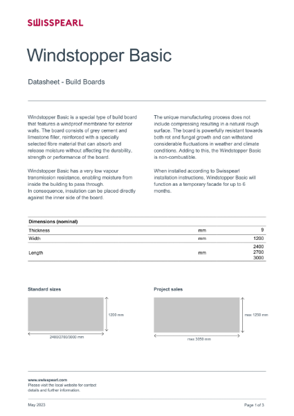 Windstopper Basic Datasheet