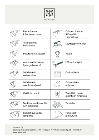 Novosan Hygea - tekniset tiedot