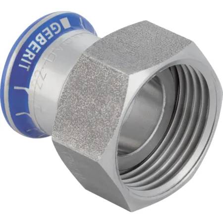 Geberit Mapress Stainless Steel Adaptor With Union Nut Made Of CrNi Steel