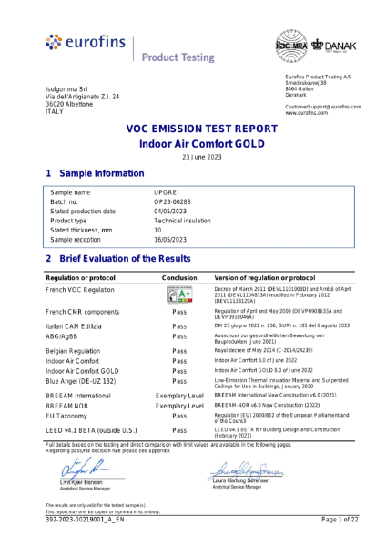 Upgrei VOC Certificate