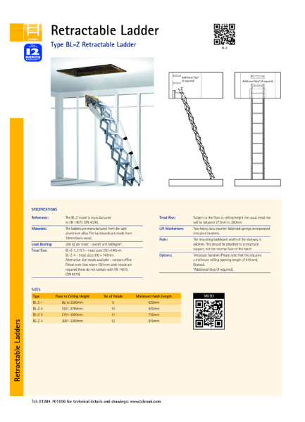 TYPE BL-Z Retractable Ladder