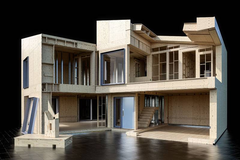 Facit Homes combines sustainable plywood with digital design