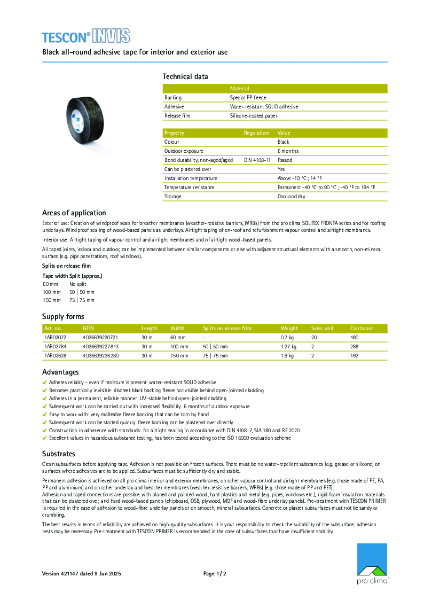 Tescon Invis Technical Datasheet
