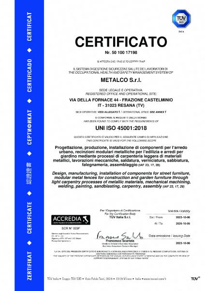 Metalco - ISO 45001:2018 (07.2025)