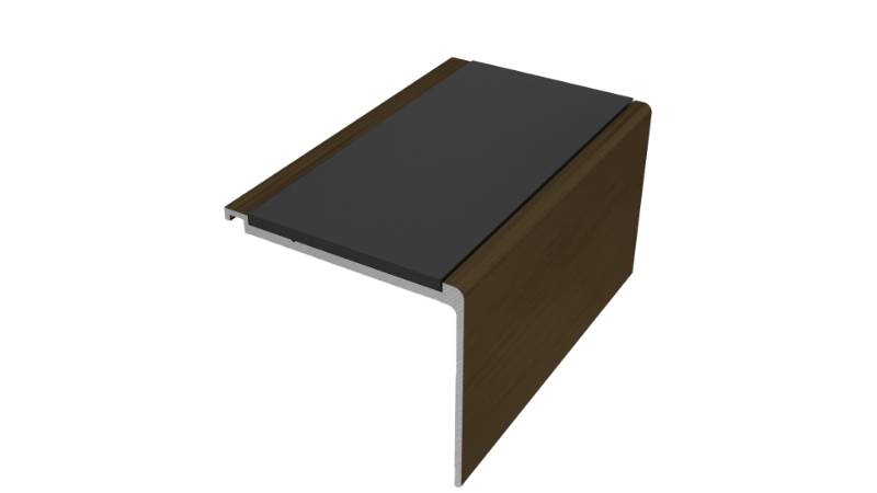 Aluminium Stair Nosings With Inserts, 5 mm Gauge