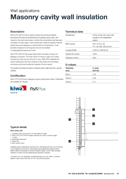 BASF Walltite LWP CV 100 Brochure