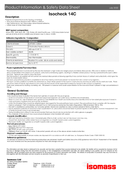 Isocheck 14C - Safety Data Sheet