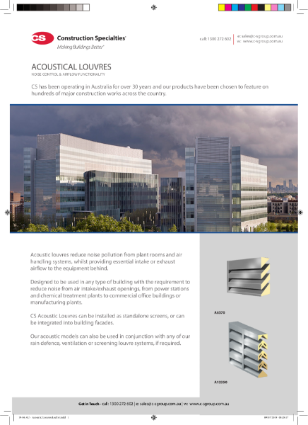 Acoustic Louvres Digital Leaflet