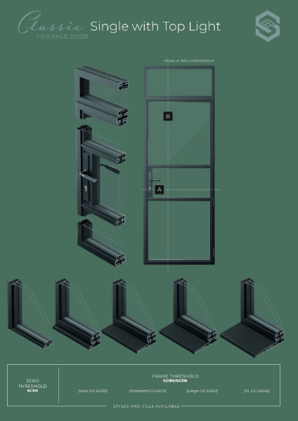 Classic Heritage Single Door Data Sheet
