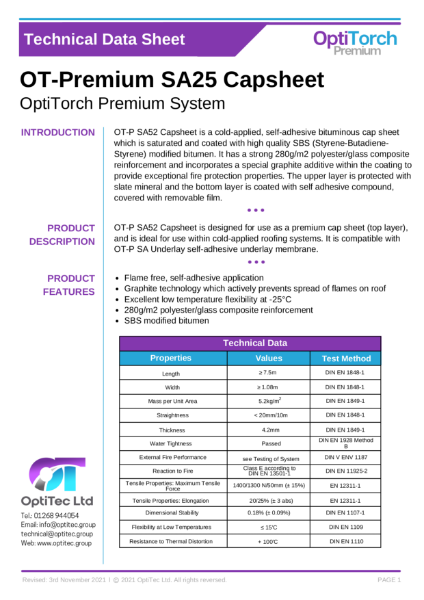 OT-Premium SA25 Capsheet TDS