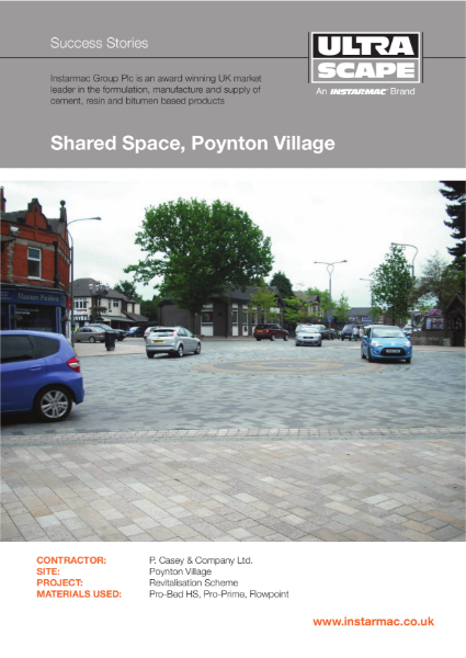 Bedding. Jointing. Priming. Shared Space Scheme.