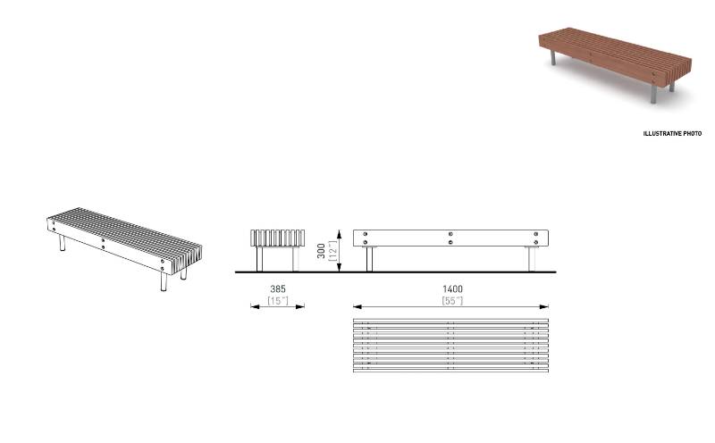 Woody, Woody Solar, Woody Scorpio Bench - Outdoor Benches/ Seating