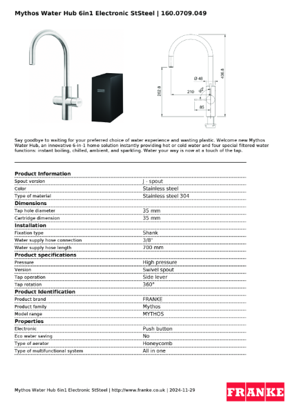 Product Sheet 160.0709.049