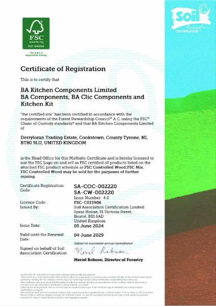 BA Components - FSC Chain of Custody 