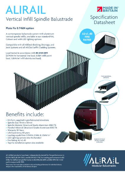 AliRail-Vertical-Infill-PF0.74-Data-Sheet System 3
