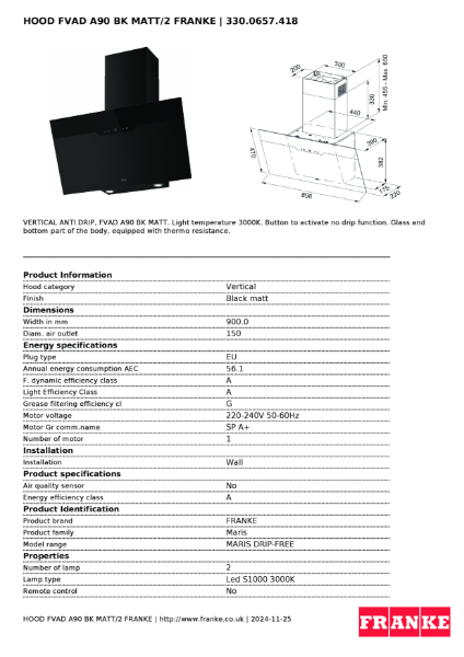 Product Sheet 330.0657.418