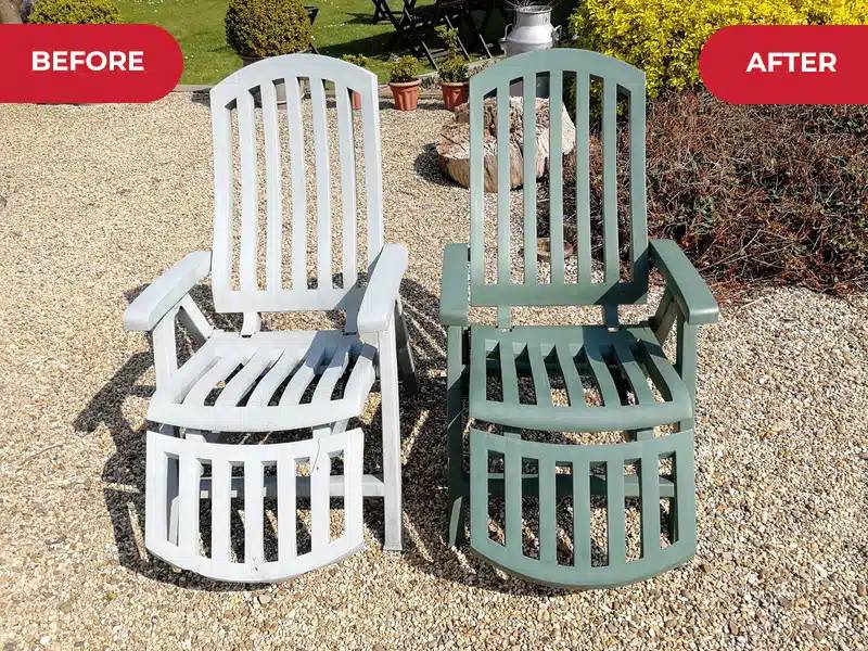 Restoring garden chairs with Polytrol
