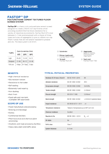 Resin flooring FasTop DP system