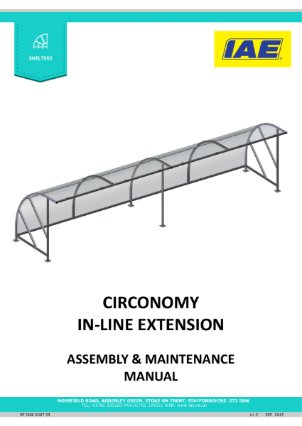 IAE Circonomy Shelter Inline Extension - Installation Manual