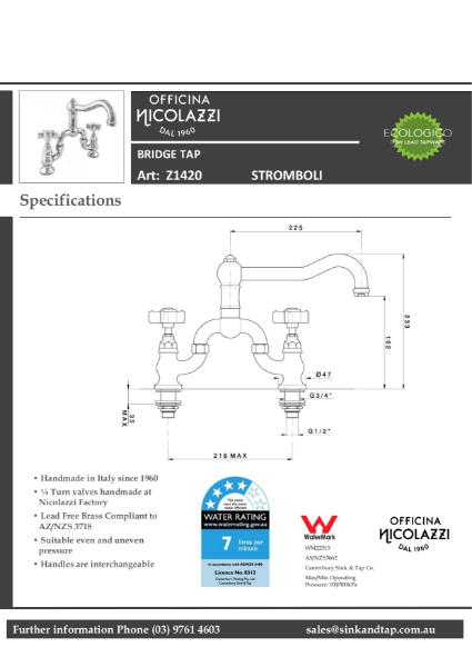 Z1420 Stromboli Technical Specification