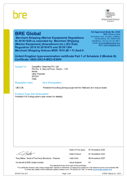 BRE Global (0832-UKCA-MED-S3004)