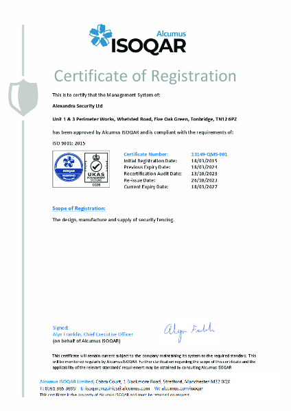 ISO 9001 Certificate