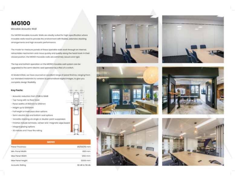 MG100 Product Data Sheet | ModernGlide Ltd | NBS Source