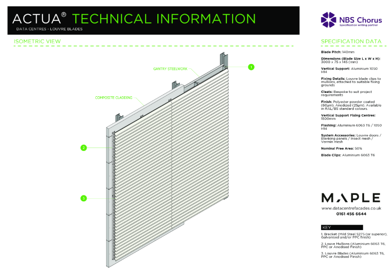 Actua® Louvre Screen System - Data Sheet