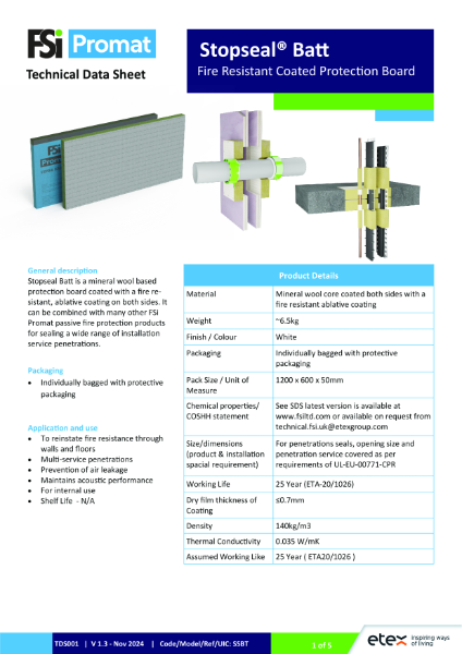 TDS001 - V1.3 - Stopseal Batt - Nov 2024