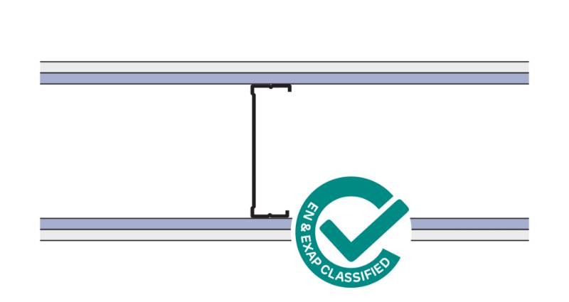 Siniat Single Frame Metal Stud Partition CS14R-12Md12dB