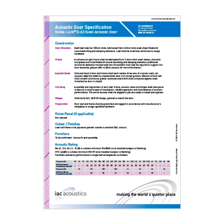 Noise Lock D 63 Datasheet