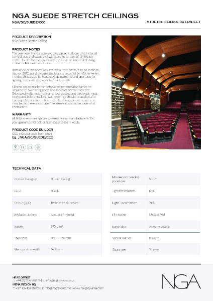 NGA SUEDE STRETCH CEILINGS