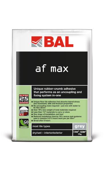 BAL AF Max - RubberBased, Cementitious Tile Adhesive