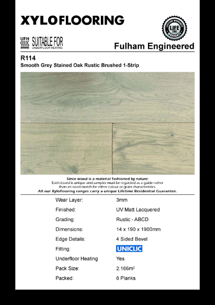 Xylo Flooring - R114 Data Sheet